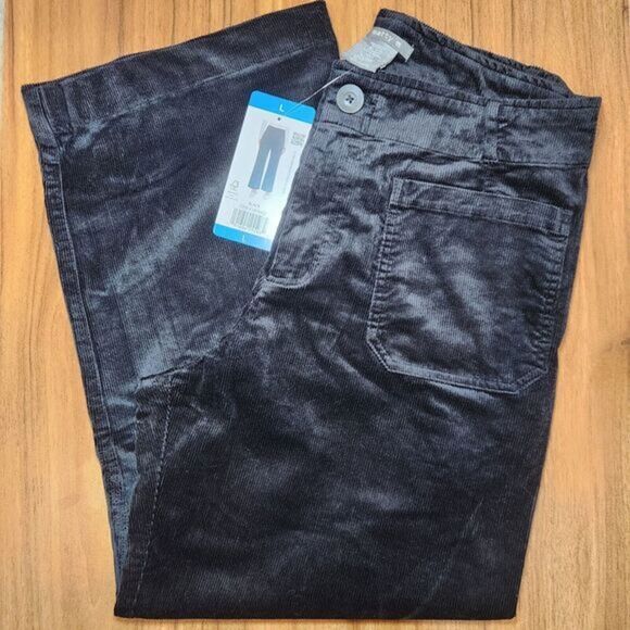 Matty M‎ Ladies' Wide Leg Corduroy Pant Women's, Large Black Color Inseam 27 in. - Picture 3 of 3